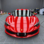 Gloss Ferrari Red Car Vinyl Wrap PET product image 2 - Veloro gloss vinyl wrap