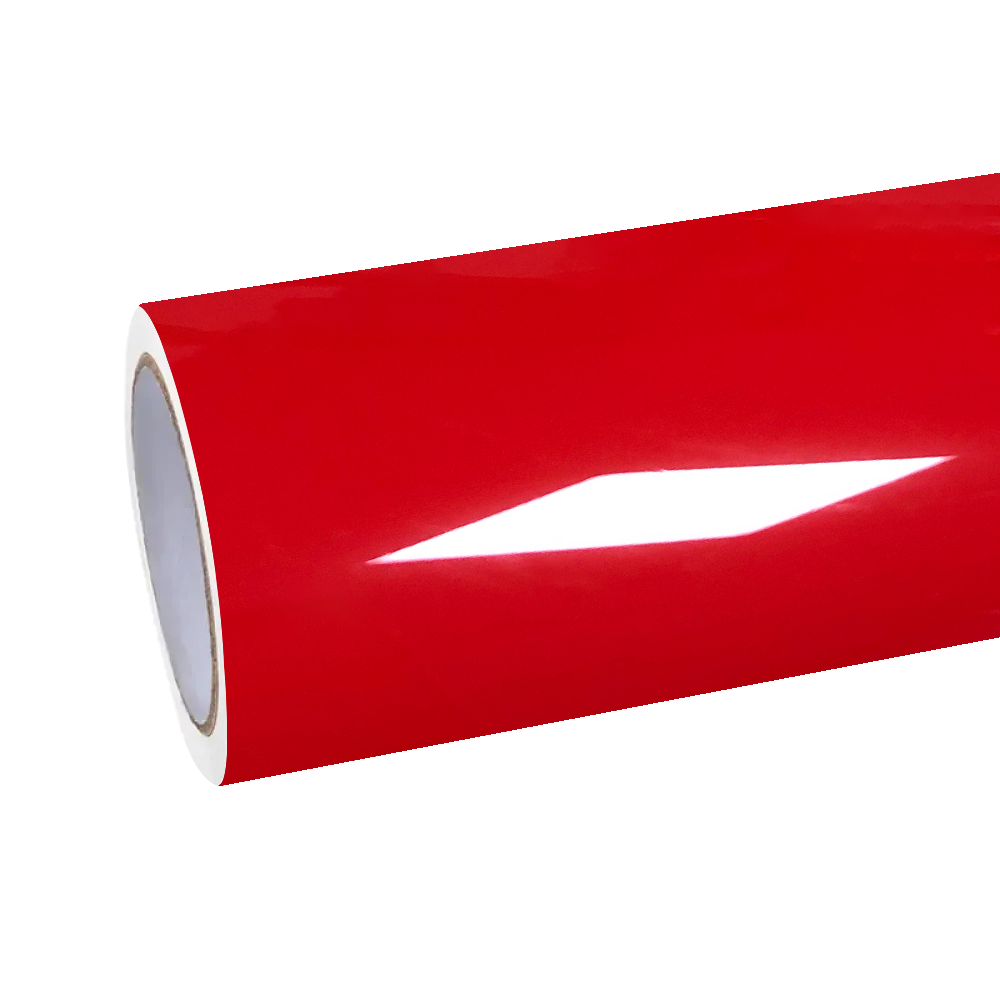 Gloss Ferrari Red Car Vinyl Wrap PET