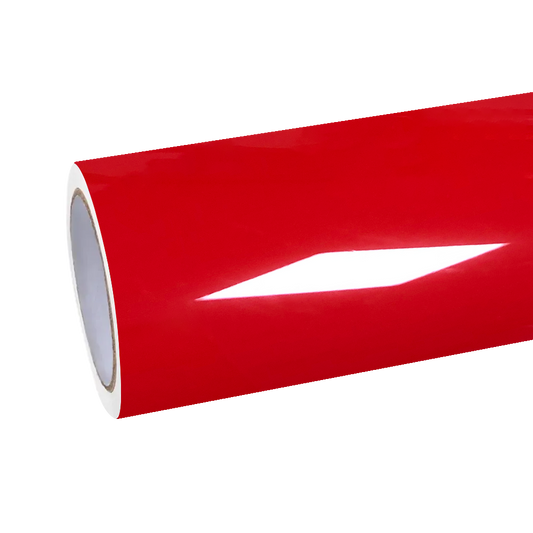 Gloss Ferrari Red Car Vinyl Wrap PET