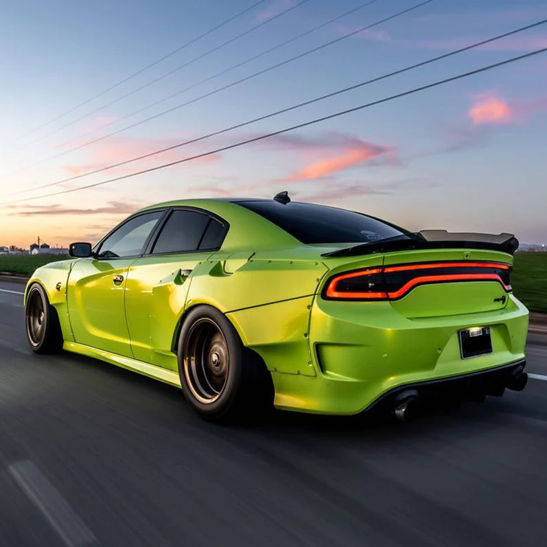 Gloss Fluorescent Neon Yellow Car Vinyl Wrap product image 3 - Veloro gloss vinyl wrap