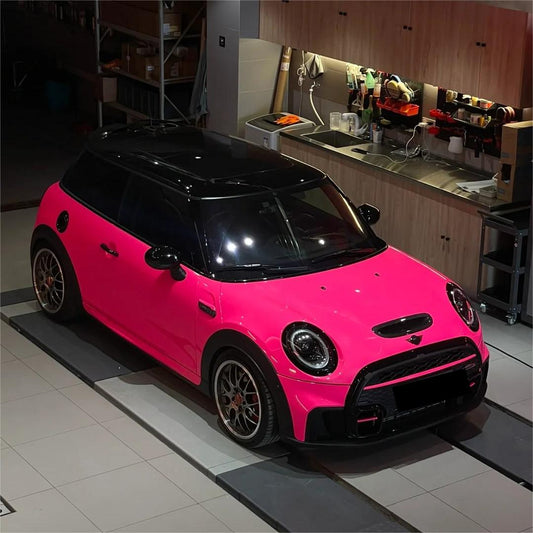 Gloss Fluorescent Pink Car Vinyl Wrap product image 3 - Veloro gloss vinyl wrap