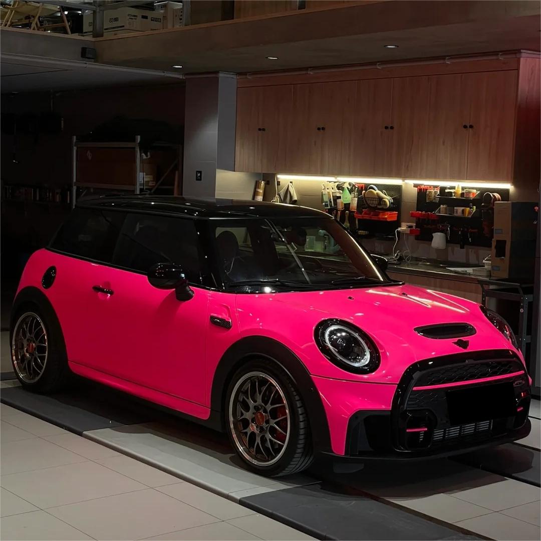 Gloss Fluorescent Pink Car Vinyl Wrap product image 4 - Veloro gloss vinyl wrap