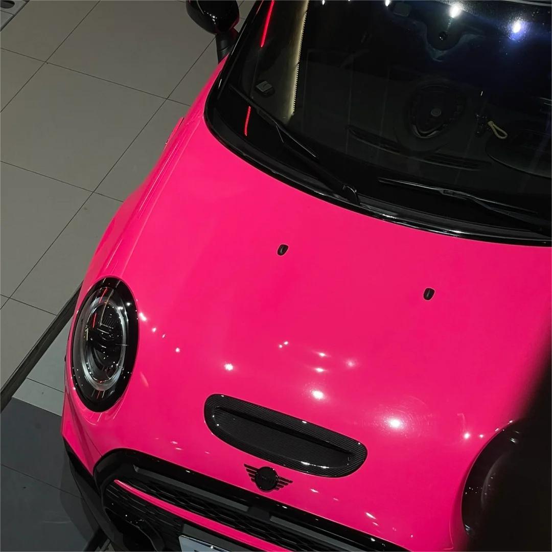 Gloss Fluorescent Pink Car Vinyl Wrap product image 8 - Veloro gloss vinyl wrap