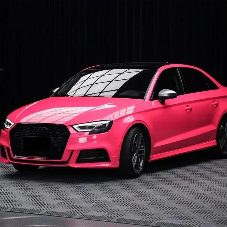 Gloss Fluorescent Pink Car Vinyl Wrap product image 10 - Veloro gloss vinyl wrap