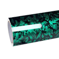 Gloss Green Forged Carbon Fiber Car Vinyl Wrap PET