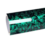 Gloss Green Forged Carbon Fiber Car Vinyl Wrap PET