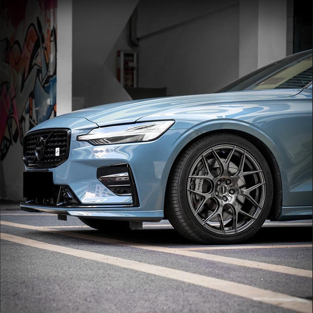 Gloss Hazy Blue Car Vinyl Wrap PET product image 6 - Veloro gloss vinyl wrap