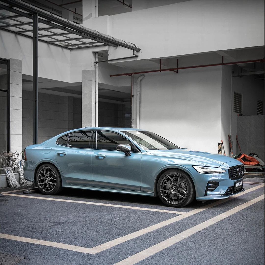 Gloss Hazy Blue Car Vinyl Wrap PET product image 4 - Veloro gloss vinyl wrap