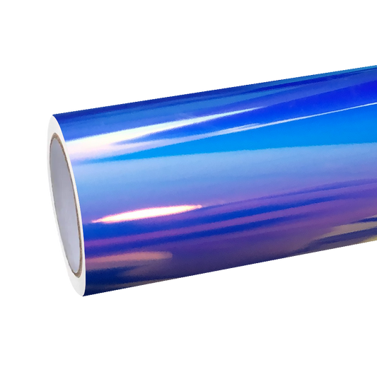 Gloss Holographic Rainbow Chrome Laser Electroplated Blue Car Vinyl Wrap product image 2 - Veloro chrome vinyl wrap