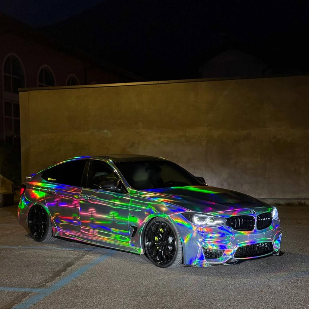 Gloss Holographic Chrome Laser Electroplated Silver Car Vinyl Wrap product image 6 - Veloro chrome vinyl wrap