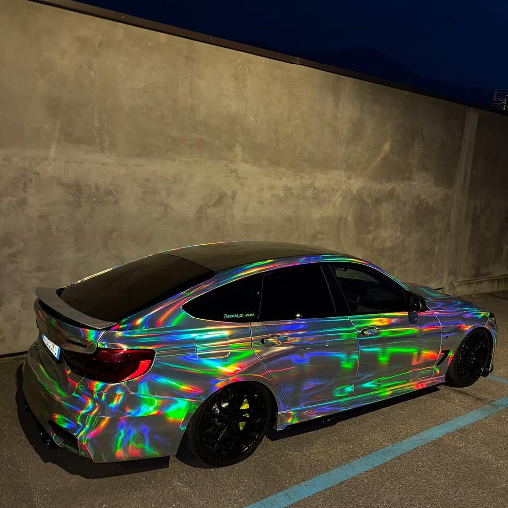 Gloss Holographic Chrome Laser Electroplated Silver Car Vinyl Wrap product image 8 - Veloro chrome vinyl wrap