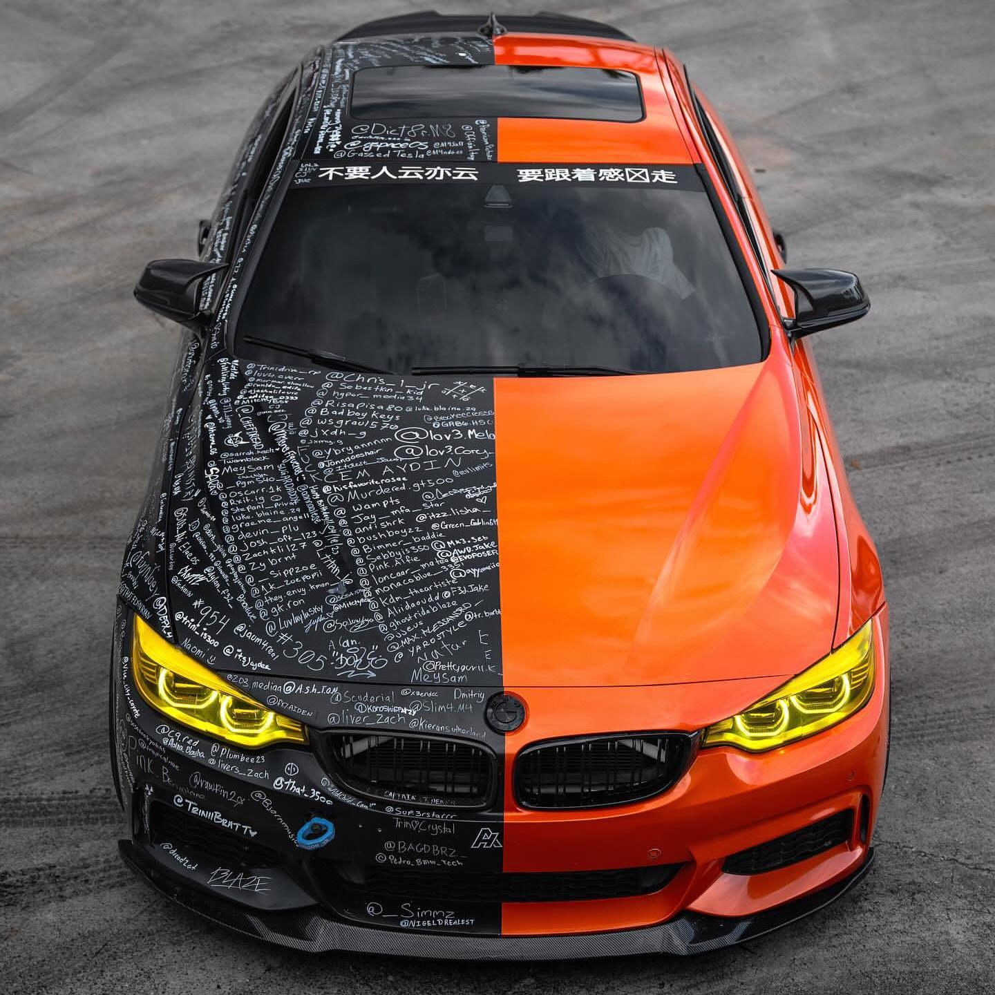 Gloss Holographic Orange Car Wrap Vinyl product image 3 - Veloro gloss vinyl wrap