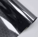 Gloss Honeycomb Carbon Fiber Black Car Vinyl Wrap PET