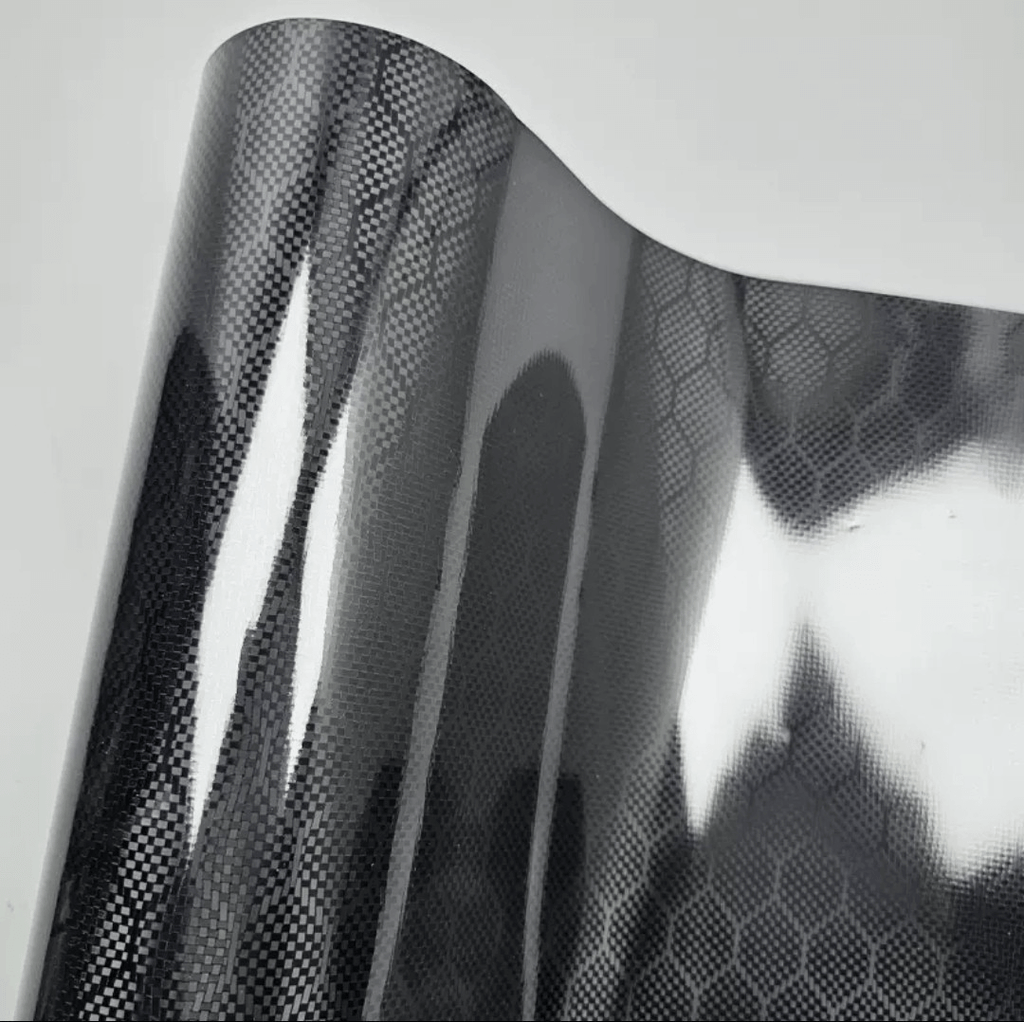 Gloss Honeycomb Carbon Fiber Black Car Vinyl Wrap PET product image 2 - Veloro carbon fiber vinyl wrap