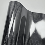 Gloss Honeycomb Carbon Fiber Black Car Vinyl Wrap PET product image 2 - Veloro carbon fiber vinyl wrap