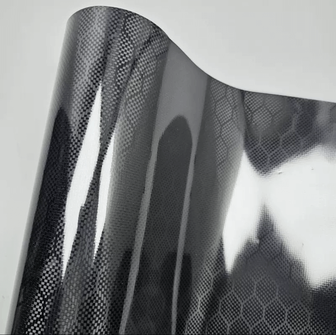 Gloss Honeycomb Carbon Fiber Black Car Vinyl Wrap PET product image 2 - Veloro carbon fiber vinyl wrap