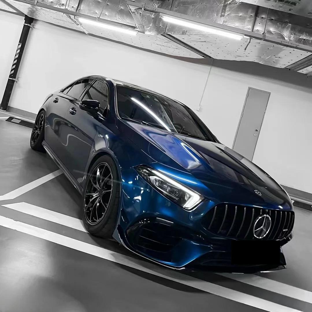 Gloss Indigo Blue Car Vinyl Wrap PET product image 3 - Veloro gloss vinyl wrap