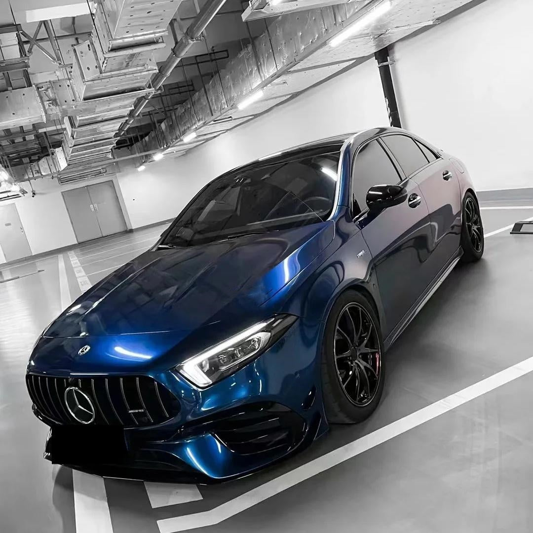 Gloss Indigo Blue Car Vinyl Wrap PET product image 4 - Veloro gloss vinyl wrap