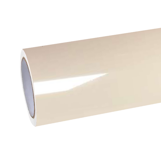 Gloss Ivory White Car Vinyl Wrap PET