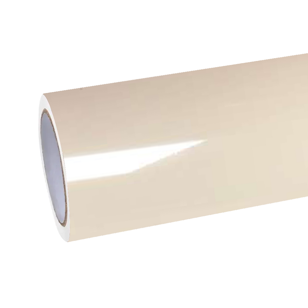 Gloss Ivory White Car Vinyl Wrap PET
