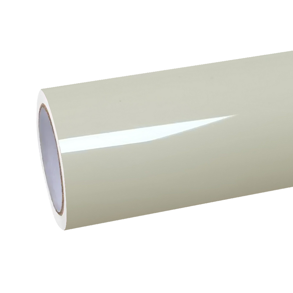 Gloss Khaki Milan White Car Vinyl Wrap PET