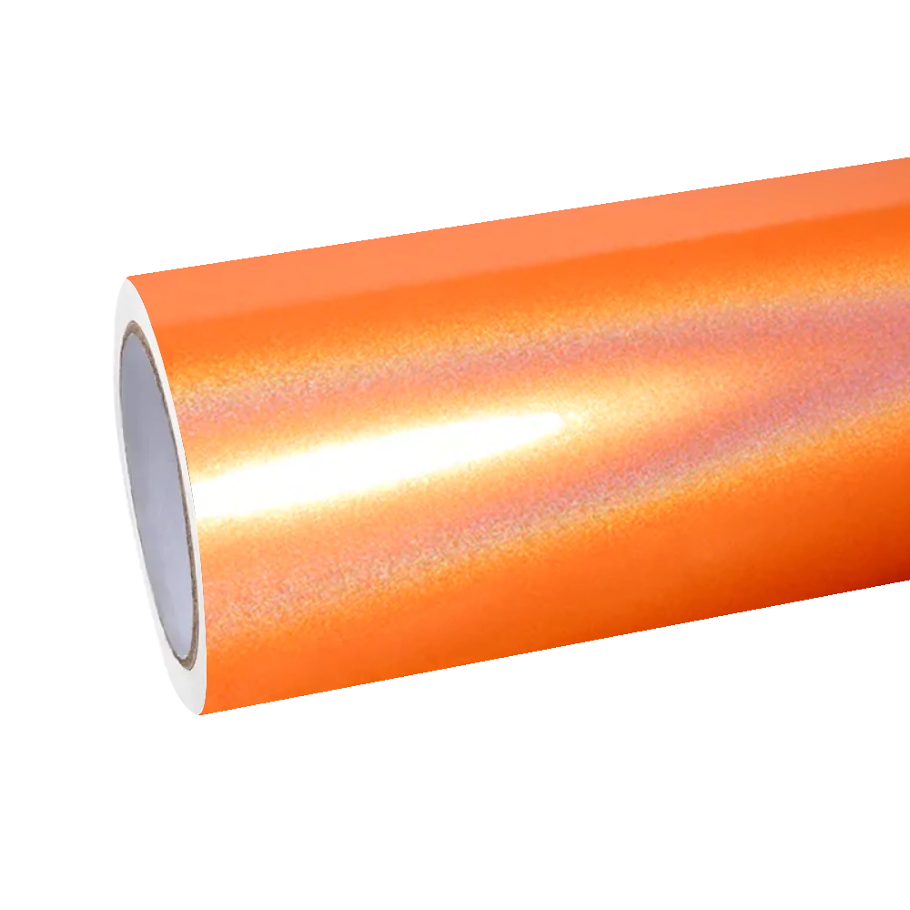 Gloss Holographic Orange Car Wrap Vinyl