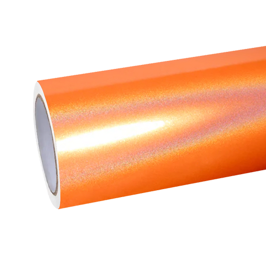 Gloss Holographic Orange Car Wrap Vinyl