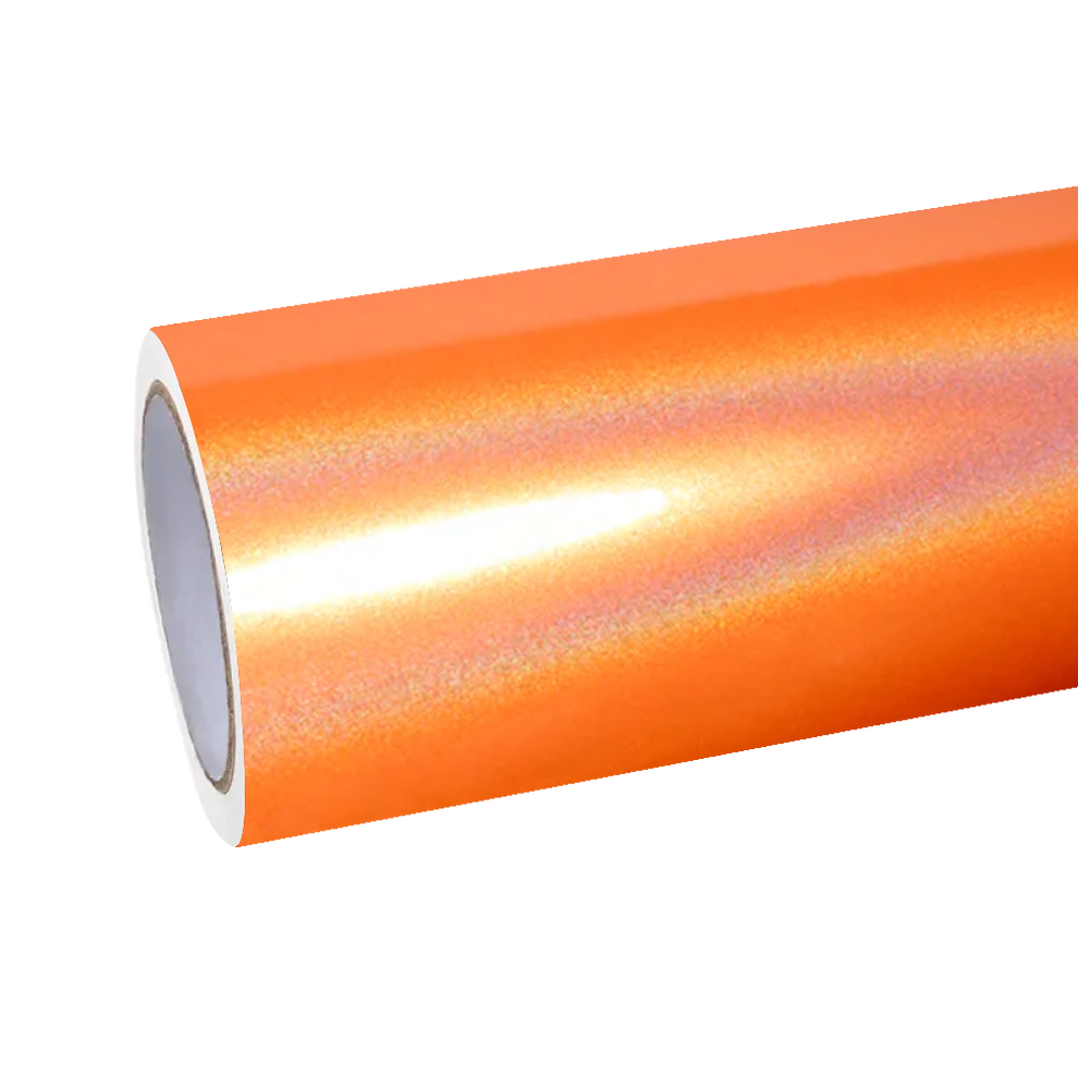 Gloss Holographic Orange Car Wrap Vinyl