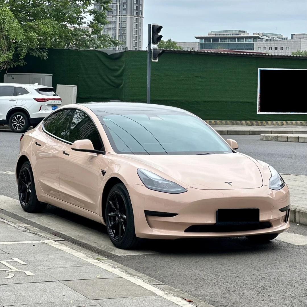 Gloss Super Shine Latte Car Vinyl Wrap PET product image 3 - Veloro gloss vinyl wrap