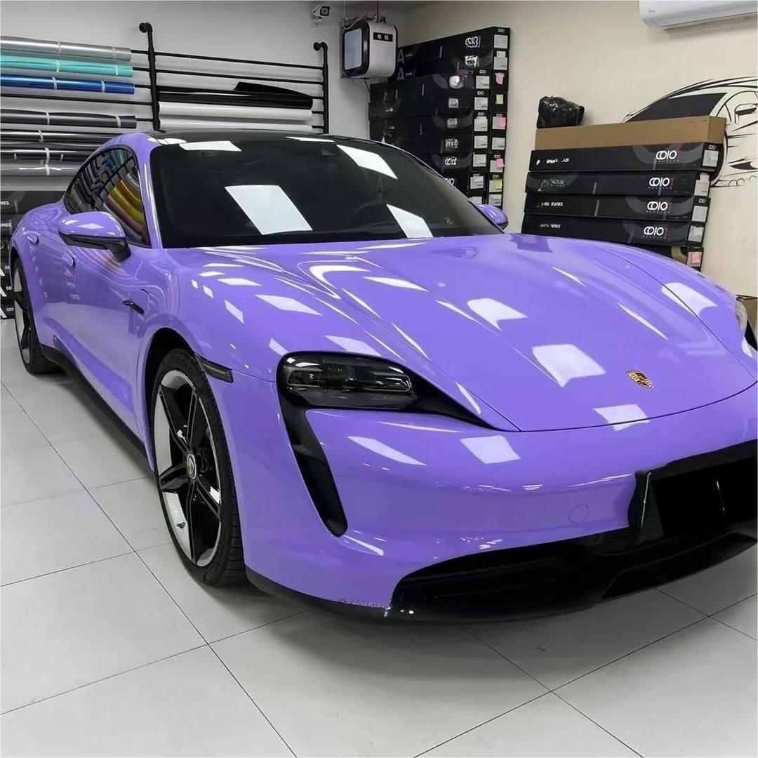 Gloss Lavender Purple Car Vinyl Wrap Tesla BMW PET product image 10 - Veloro gloss vinyl wrap