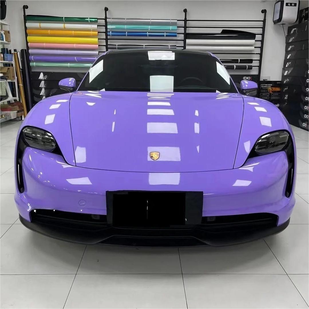 Gloss Lavender Purple Car Vinyl Wrap Tesla BMW PET product image 12 - Veloro gloss vinyl wrap