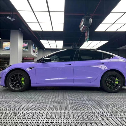 Gloss Lavender Purple Car Vinyl Wrap Tesla BMW PET product image 8 - Veloro gloss vinyl wrap