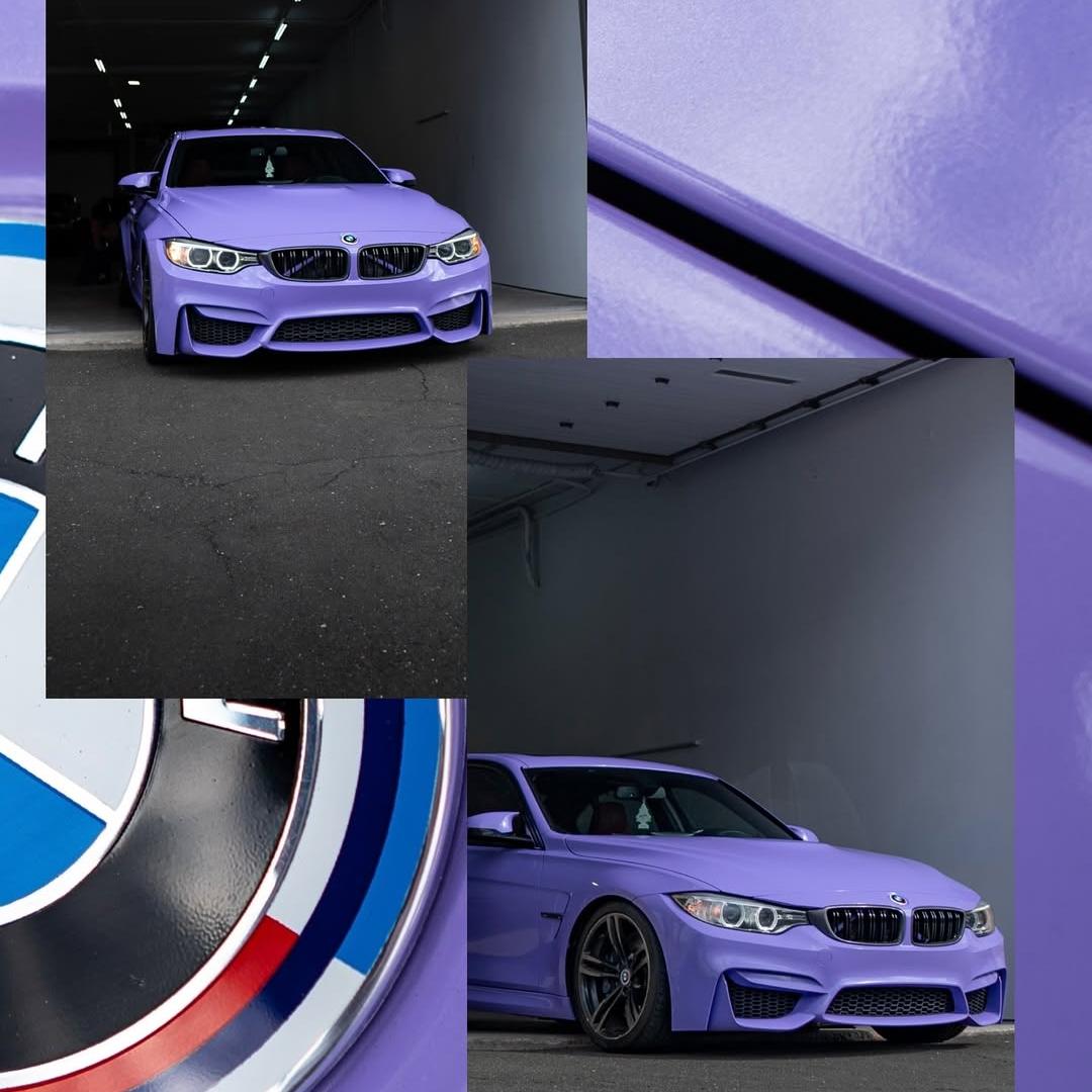 Gloss Lavender Purple Car Vinyl Wrap Tesla BMW PET product image 4 - Veloro gloss vinyl wrap