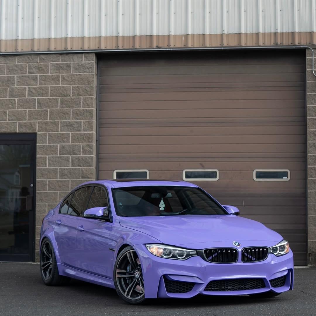 Gloss Lavender Purple Car Vinyl Wrap Tesla BMW PET product image 2 - Veloro gloss vinyl wrap