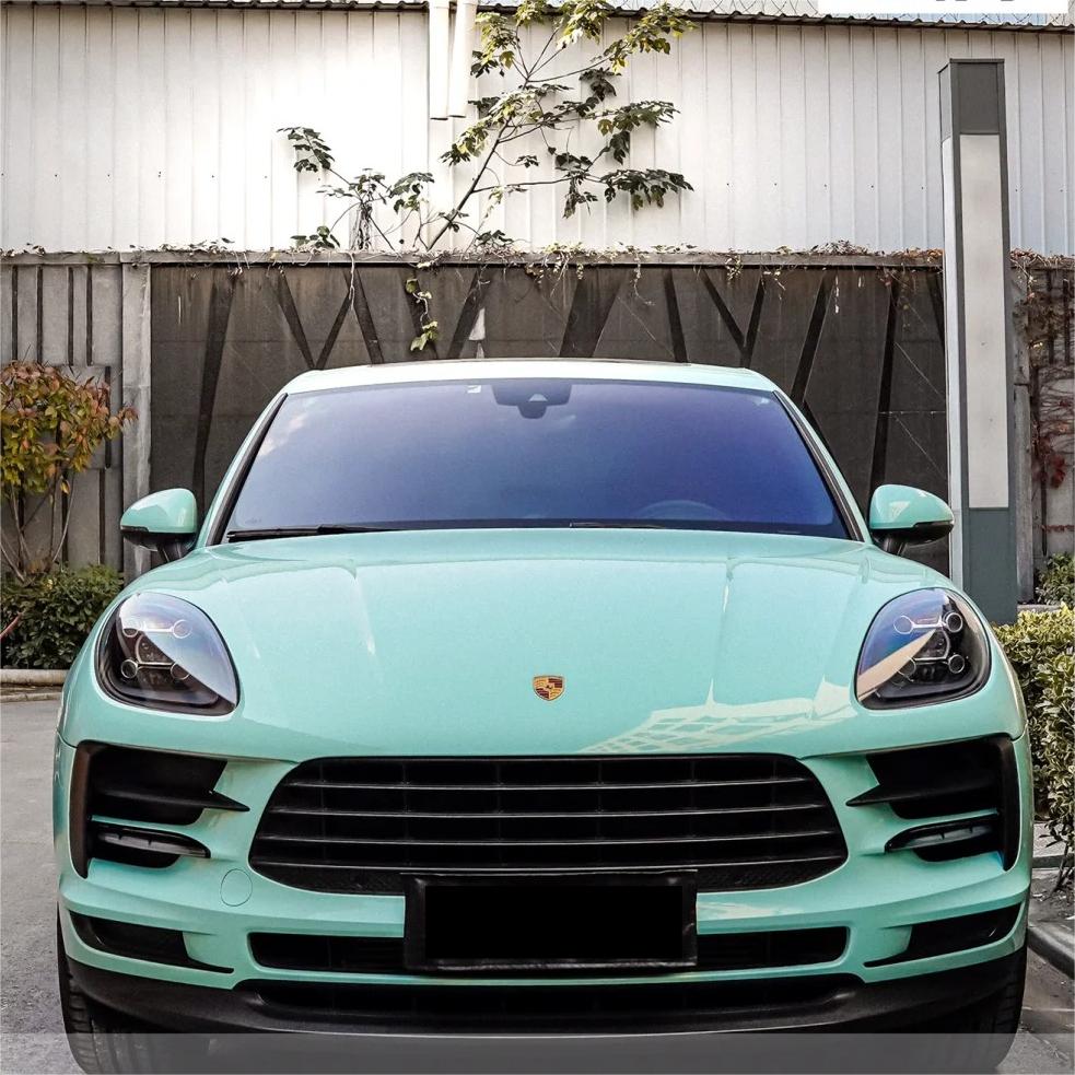 Gloss Light Mint Cragginess Green Car Vinyl Wrap PET product image 3 - Veloro gloss vinyl wrap