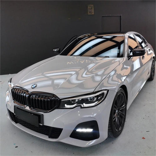 Gloss Light Nardo Grey Car Vinyl Wrap PET product image 2 - Veloro gloss vinyl wrap