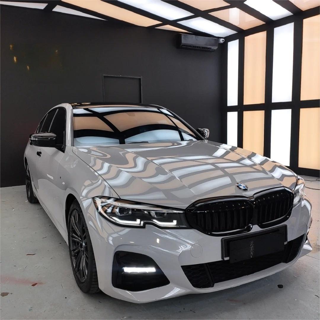Gloss Light Nardo Grey Car Vinyl Wrap PET product image 3 - Veloro gloss vinyl wrap