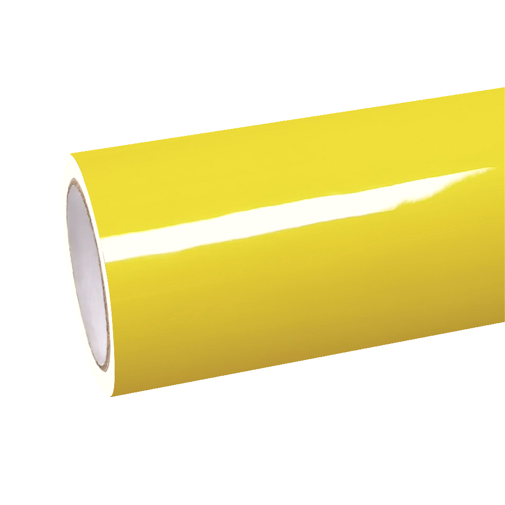 Gloss Light Sunflower Yellow Car Vinyl Wrap PET