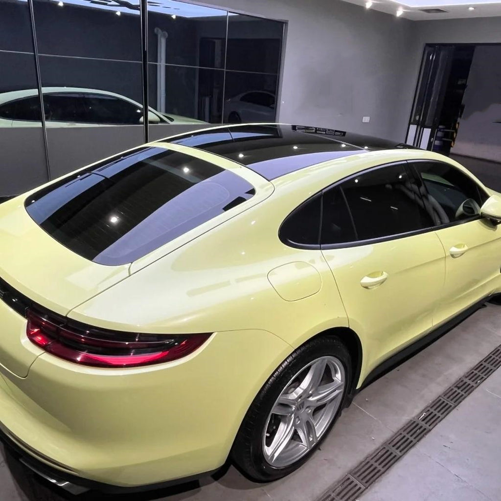 Gloss Light Yellow Car Vinyl Wrap PET product image 4 - Veloro gloss vinyl wrap