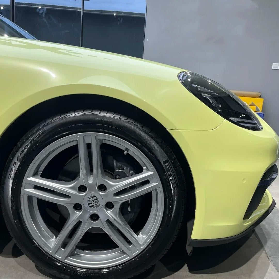 Gloss Light Yellow Car Vinyl Wrap PET product image 5 - Veloro gloss vinyl wrap