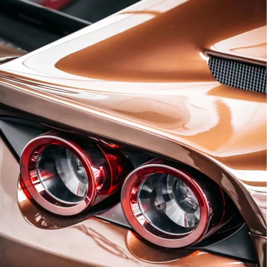 Gloss Liquid Coffee Brown Car Vinyl Wrap PET product image 5 - Veloro gloss vinyl wrap