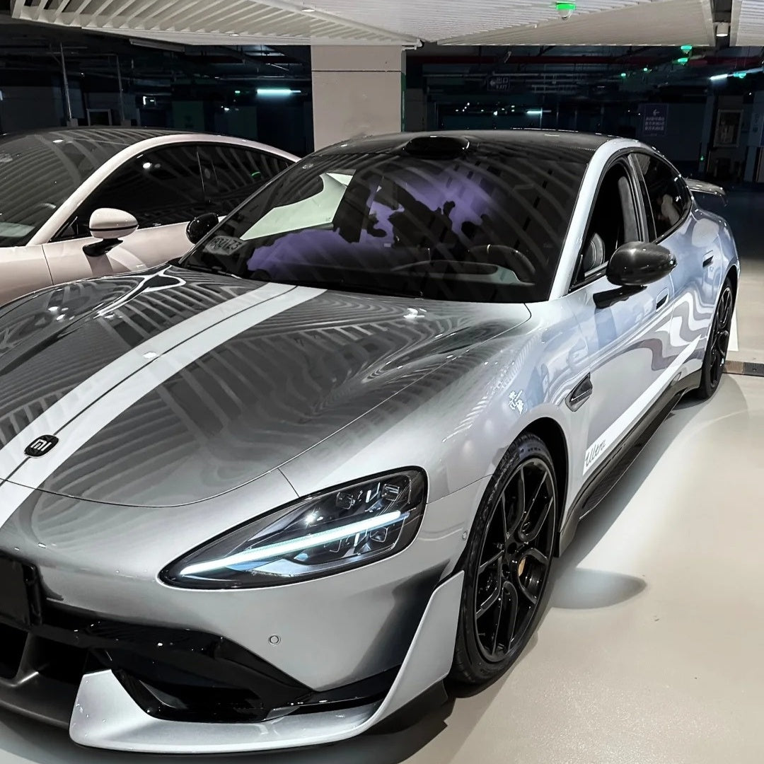 Gloss Liquid Shiny Silver Car Vinyl Wrap PET product image 3 - Veloro gloss vinyl wrap