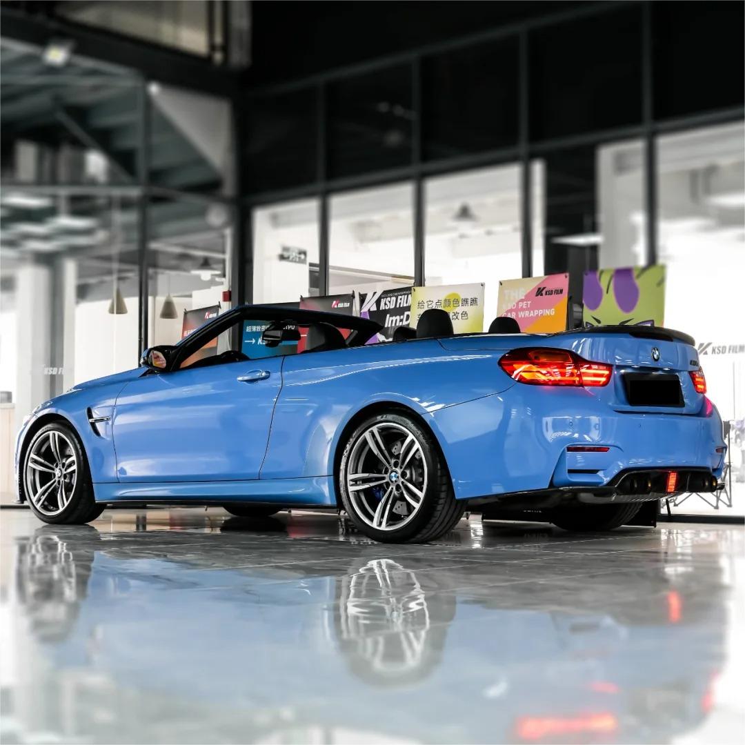 Gloss Marina Blue Car Viny Wrap Sale BMW M4 PET product image 5 - Veloro gloss vinyl wrap