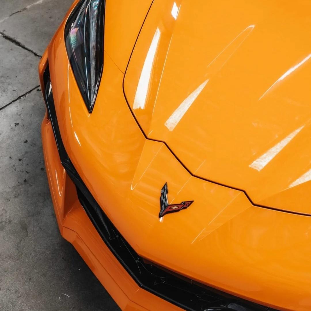 Gloss Mclaren Orange Car Vinyl Wrap PET product image 4 - Veloro gloss vinyl wrap