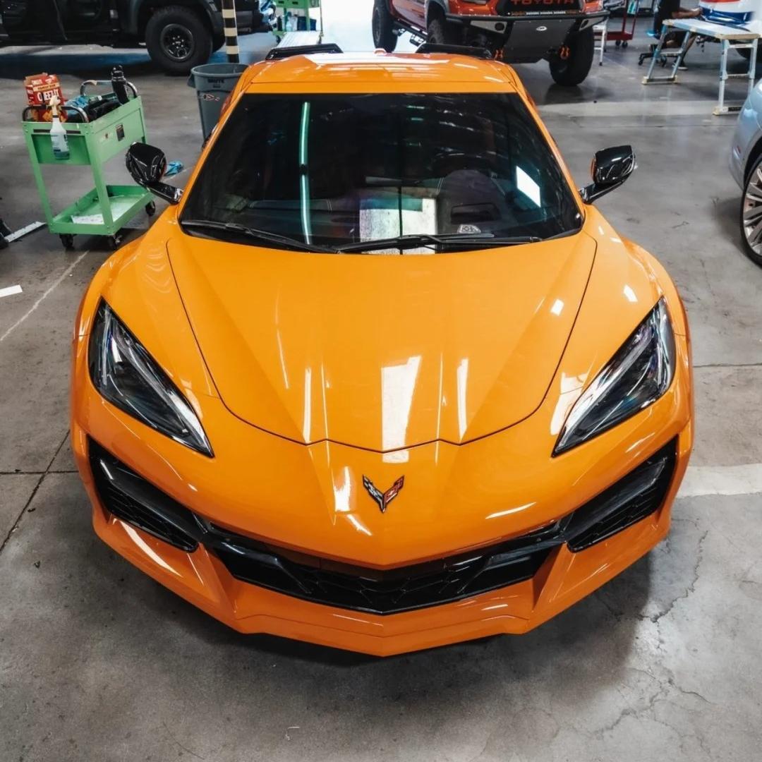Gloss Mclaren Orange Car Vinyl Wrap PET product image 3 - Veloro gloss vinyl wrap