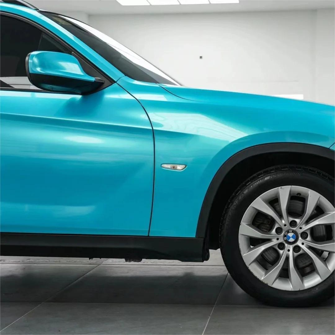 Gloss Metallic Ocean Blue Car Vinyl Wrap product image 5 - Veloro metallic vinyl wrap
