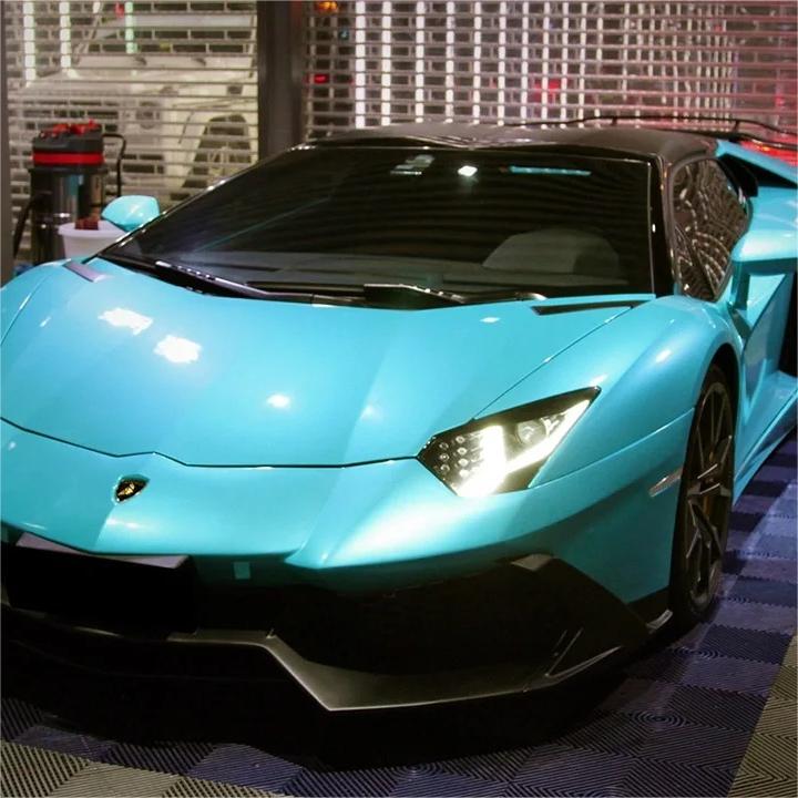 Gloss Metallic Ocean Blue Car Vinyl Wrap product image 7 - Veloro metallic vinyl wrap