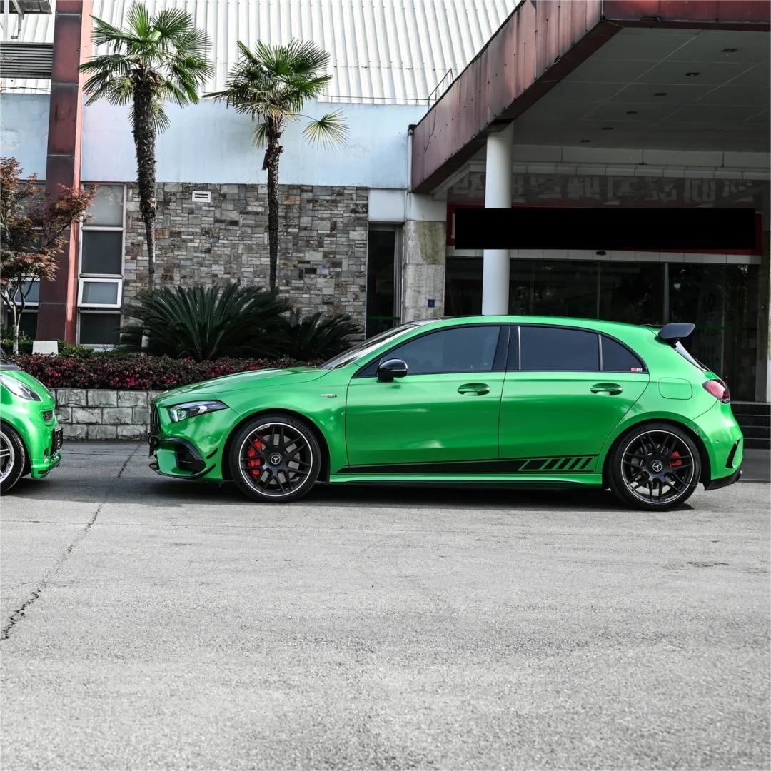 Gloss Metallic Apple Green Car Vinyl Wrap product image 7 - Veloro metallic vinyl wrap