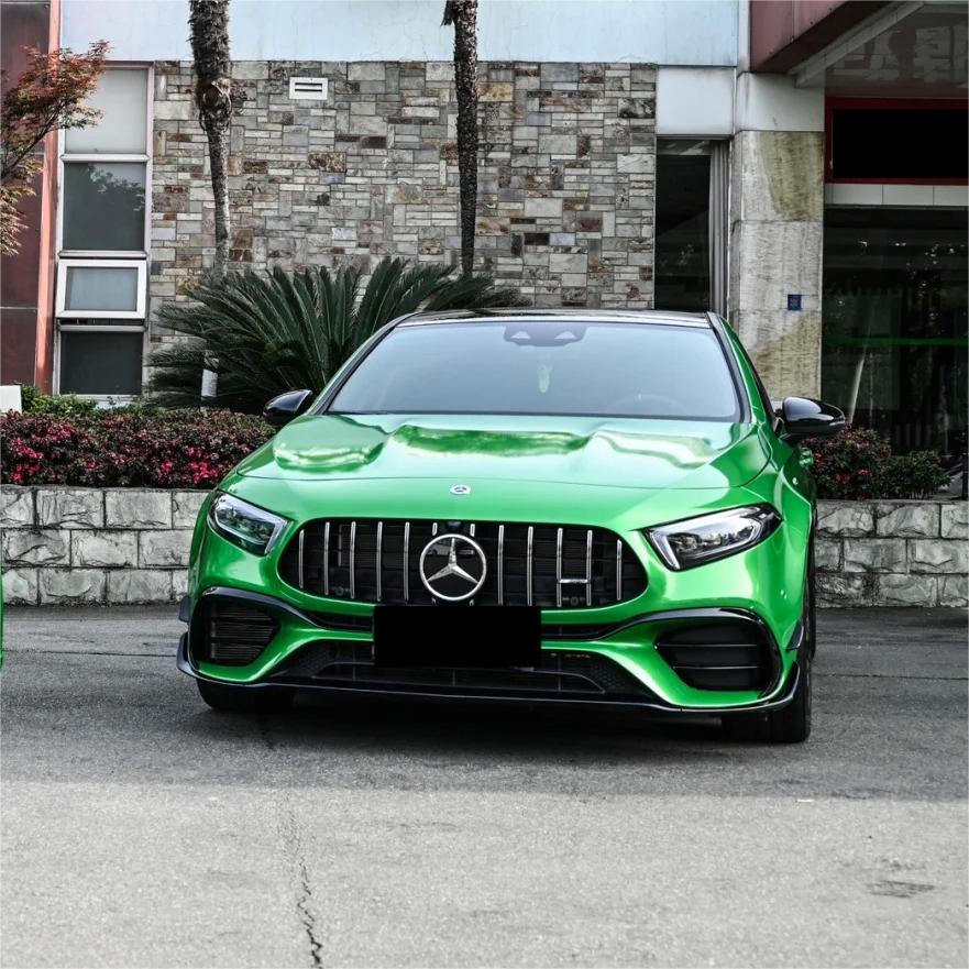 Gloss Metallic Apple Green Car Vinyl Wrap product image 4 - Veloro metallic vinyl wrap