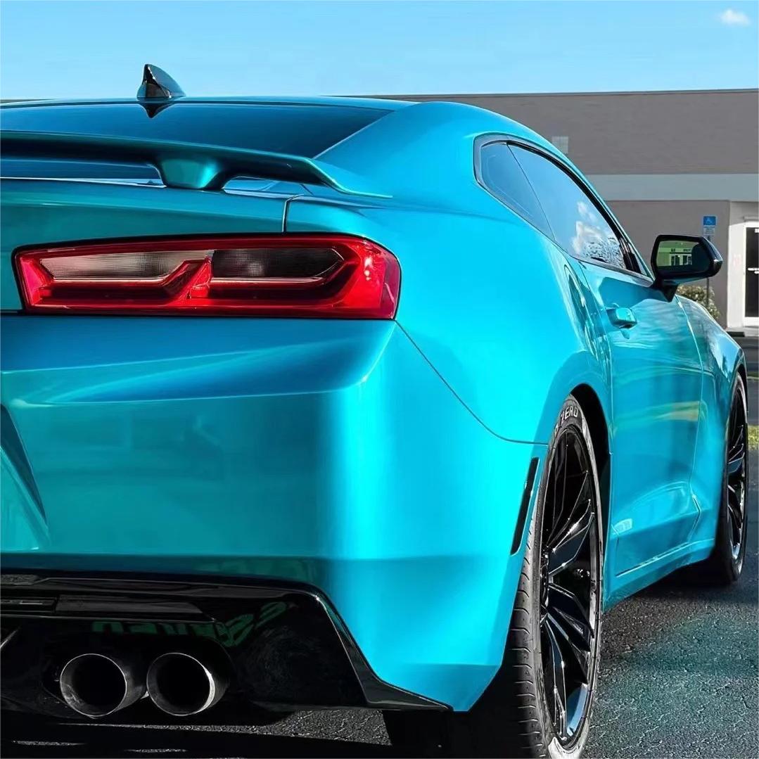 Gloss Metallic Atomic Teal Car Vinyl Wrap PET product image 5 - Veloro metallic vinyl wrap